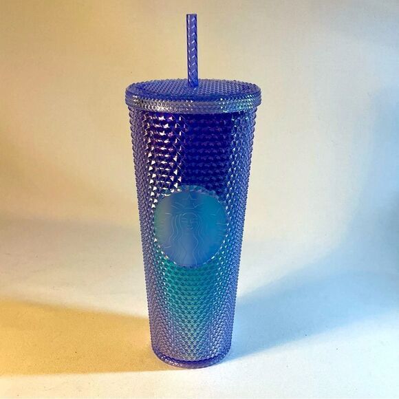 Starbucks rare collectible Studded Blue Ombre 24oz Plastic Cold Cup 2021 - Picture 1 of 11